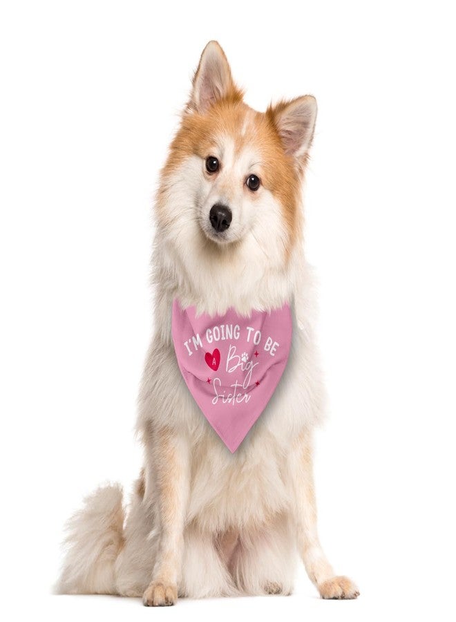 ZPPRJF Big Sister Dog Bandana, Big Sister Bandana for Dog, Pink Dogs Bandanas, Pet Bandanas Pregnancy Announcement, Gift for Dogs Lover - Image 2